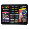 Maletí metàl·lic Posca Groovy Colours 20 Retoladors de Pintura Multisuperfície