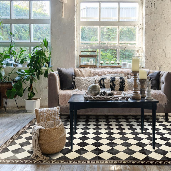 Catifa de vinil antiga Gambit Chess 140 x 220 cm