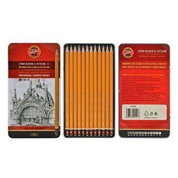 Estoig de 12 llapis grafit 8B-2H