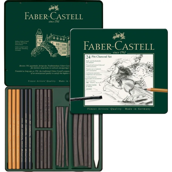 Estoig Faber Castell 24 llapis Pitt Carbó