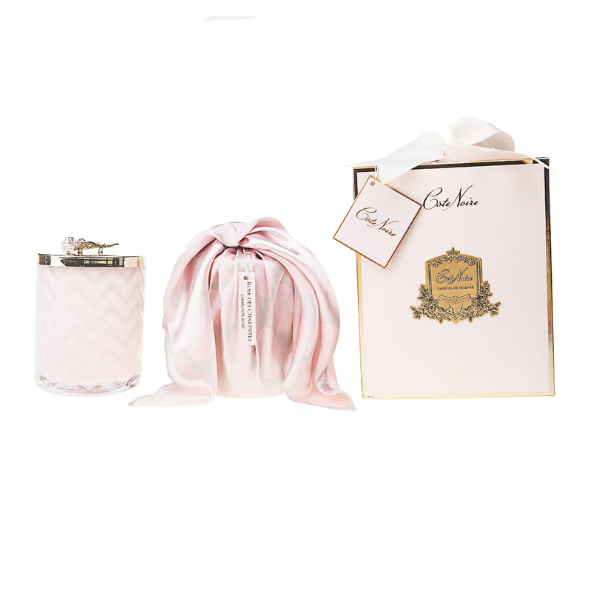 Espelma d'espiga amb mocador - Rosa