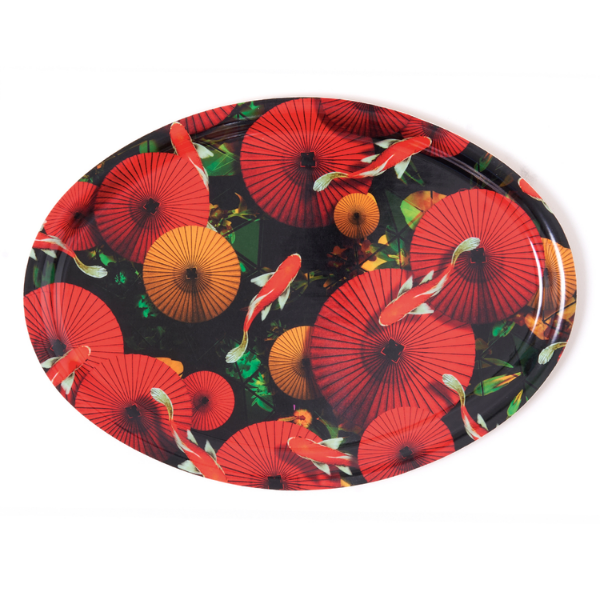 Safata ovalada Kujaku 26x18cm