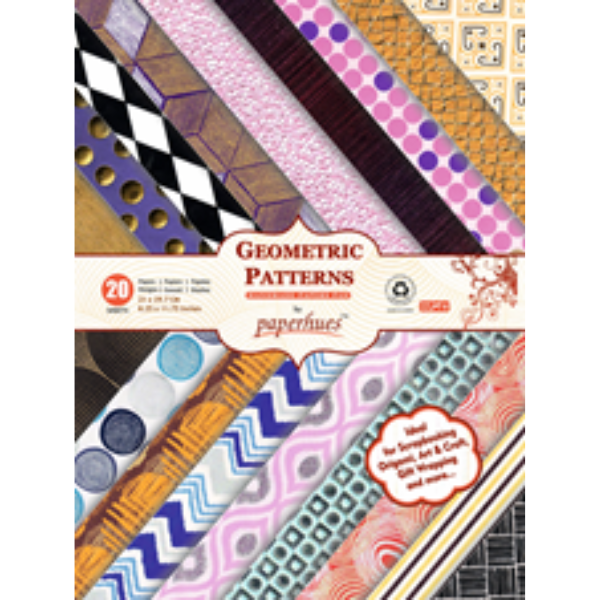 Pack 20 fulls Patró geomètric 21 x 29,7 cm