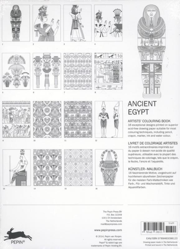 LLIBRE ARTISTIC PINTAR ANCIENT EGYPT 16 FULLS 180 GR