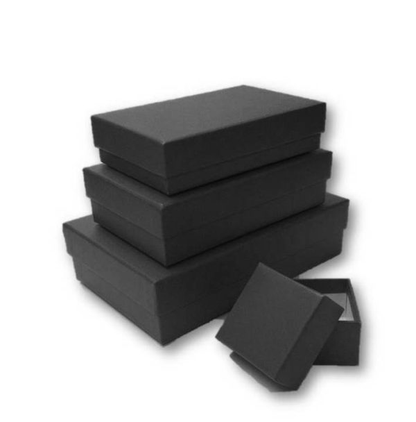 BOX 33X33X7,5 BLACK PAPER