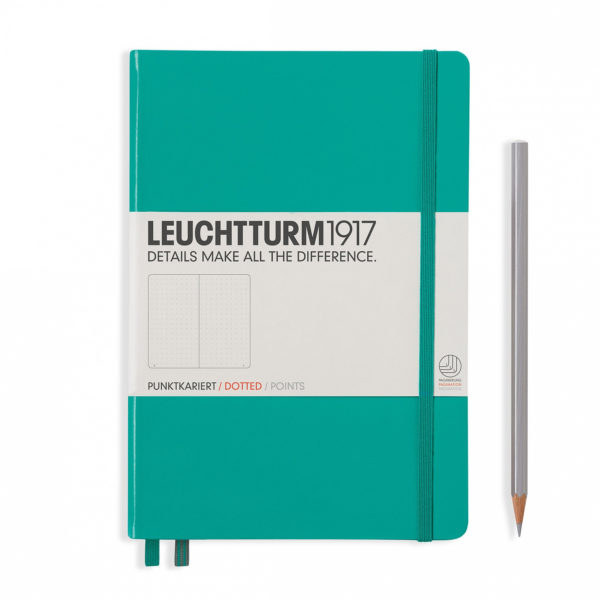 LIBRETA LEUCHTTURM1917 TAPA DURA A5 PUNTOS ESMERALDA
