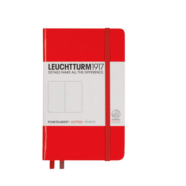 LEUCHTTURM1917 NOTEBOOK HARD COVER A6 POINTS RED