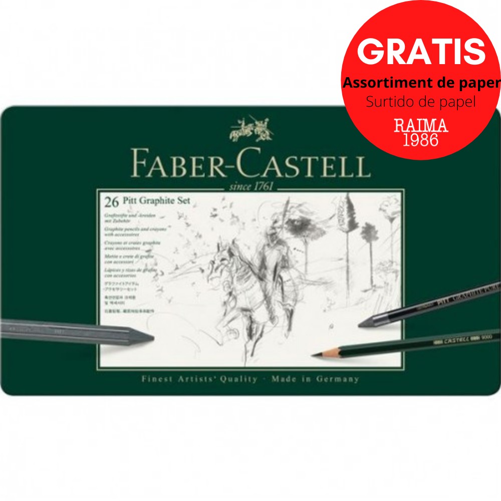 Caja metálica 6 lápices Faber Castell 9000