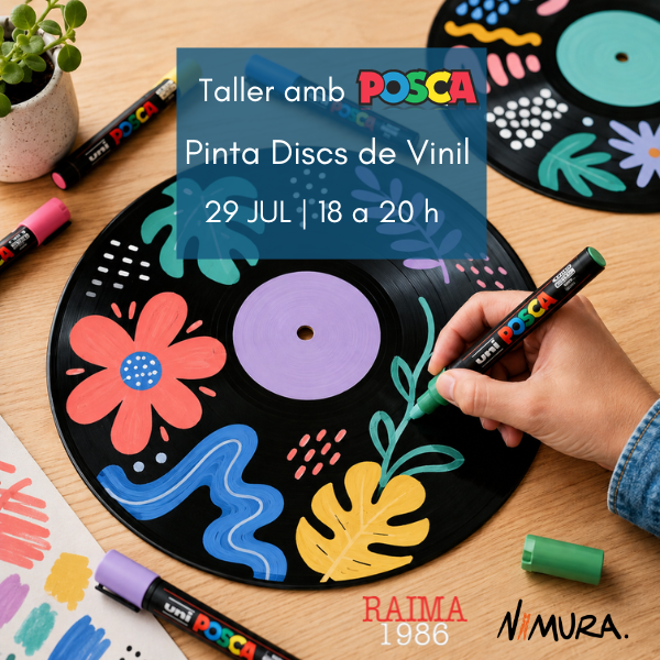 Pinta "Discos de Vinilo amb Posca"
