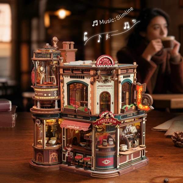 Kit Miniatura De Fusta Fàbrica De Cafè