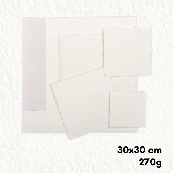 Paper aquarel·la blanc 30 × 30 cm – 10 fulls