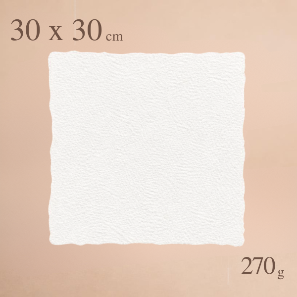 Paper aquarel·la blanc 30 × 30 cm – 10 fulls