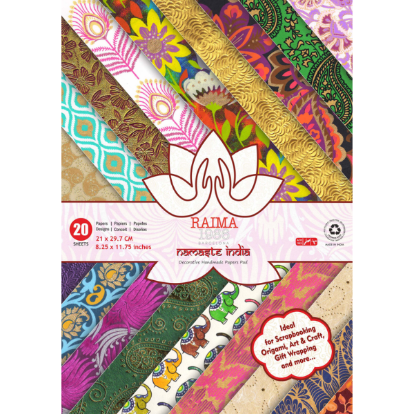 Pack 20 fulls Namaste Índia 21 x 29,7 cm