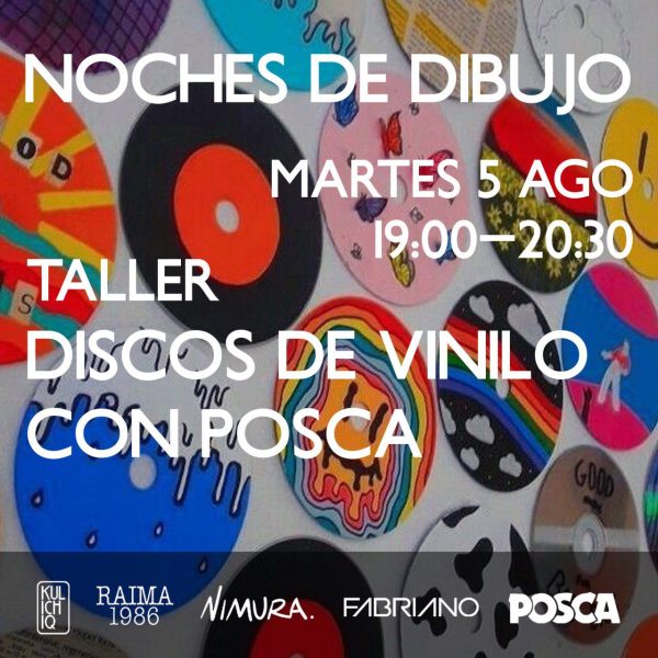 Taller Noches de Dibujo "Discos de Vinilo con Posca"