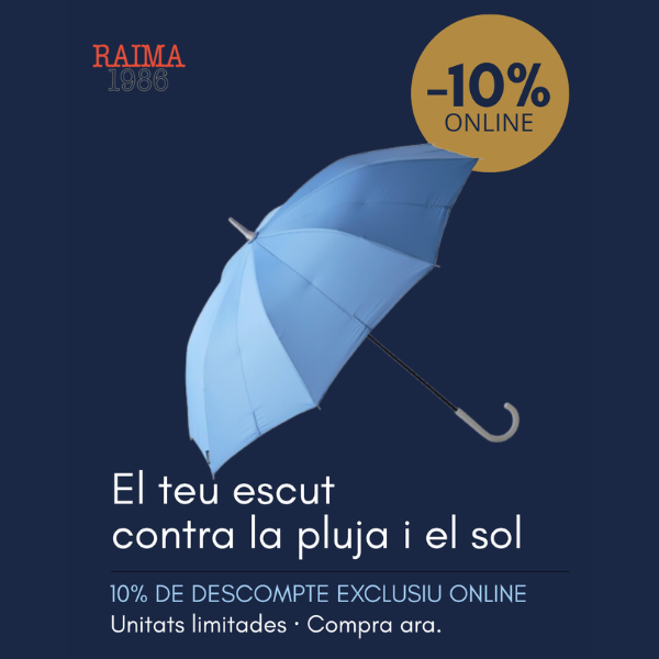 Paraigua llarg Auto 58cm Azure Blue